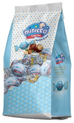 Minicco Baby boy Fındık Krema Dolgulu , Sütlü Kokolin Çikolata